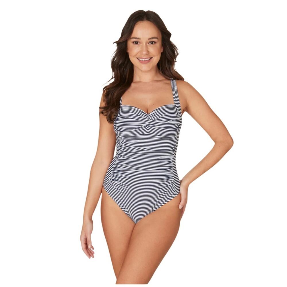 Nip Tuck Swim Sorrento Stripe Joanne One Piece Size 12 - Picture 7 of 14